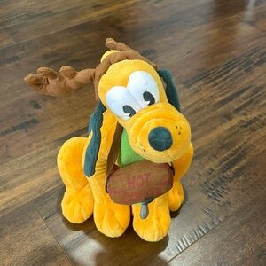 Disney Christmas Pluto with Antlers Plush